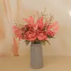 Peonías Artificiales Estilo Ins Fabricante de Flores Artificiales Decoración del Hogar Boda Transfronteriza Venta al por Mayor Ramo de Flores Artificiales para el Hogar