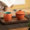 Taza Maestro de Color Glaseado Cerámico Glaseado Interior y Exterior Taza de Degustación de Té Juego de Té Kung Fu Taza de Té Personal para el Hogar Taza de Té Pequeña Redonda