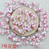 Calcomanía de Corazón de Melocotón Cuentas de Cerámica con Perlas Cuentas de Cerámica Estilo Chino Accesorios Hechos a Mano para DIY Pulsera Accesorios para Collar Material
