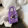 Mini Bolsa Pequeña de Playa Eva con Agujeros Bolso Cruzado Casual Bolso de Mano Impermeable Anti-Pérdida Viaje DIY Bolsa de Gelatina