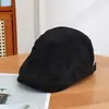 Gorra Plana de Retazos de Gamuza con Estampado de Leopardo para Mujer, Gorra de Boina de Pico Corto para Otoño/Invierno, Circunferencia de Cabeza Ajustable, Boina Gorra de Pico