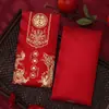 Atacado Envelopes Vermelhos de Casamento com Caractere Dupla Felicidade, Novos Envelopes Vermelhos Espessos de Papel Rígido com Estampa Dourada de Casamento com Caractere Dupla Felicidade, Estilo Chinês