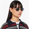 Nuevo Producto Miaojia Gafas de Sol Ovaladas Smu52Y Populares en Xiaohongshu Mismo Estilo Gafas de Sol de Metal Moda Estilo Callejero para Mujer