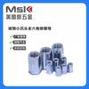 Tuerca remachable de acero inoxidable 304 con cabeza plana, semihexagonal, con orificio ciego, resistente al agua, con cabeza plana y esquinas interiores y exteriores.