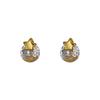 Mini pendientes con diseño de estrella pequeña, pendientes de diamantes redondos, pendientes de estrella de cinco puntas, estilo fresco para mujeres y novias.