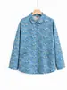 Camisa de manga comprida de primavera e outono para mãe, algodão puro, top estiloso para mulheres de meia-idade e idosas, roupas plus size para avós, camisa de outono para mulheres