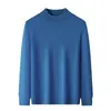 Suéter grueso 100% lana pura para hombre, nuevo de otoño e invierno 2026, camisa base cálida de estilo casual de negocios, suéter para hombre