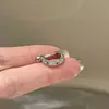 Pendientes de Acero de Titanio para Perforación de Oreja Clavos para Hélice de Oreja Kawaii Diamante Brillante Tornillo Giratorio Clavos Cocleares