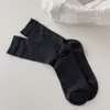 Calcetines Apilados para Mujer de Malla Fina Transpirables de Verano de Longitud Media Hilo de Punto Lindos de Algodón Calcetines Largos de Verano Ins de Moda
