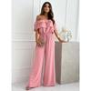 Pantalones ajustados de color liso con cuello, recién llegados en Amazon AliExpress