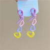 Latte Estilo Francés~Colección de Aretes de Acrílico Color Café para Mujer, Aretes de Nicho de Lujo de Alta Gama, Aretes de Botón de Moda
