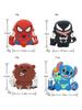 Marvel Homem-Aranha Venom Porta-Moedas de Silicone Quadrinhos Anime Carteira Pequena Estojo para Fones de Ouvido Armazenamento Versátil Mini Portátil