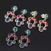 Pendientes transfronterizos para mujer estilo sudamericano pendientes de circonita gota de lluvia pendientes de diamante de temperamento simple venta directa de fábrica