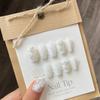 Arte de Uñas Puramente Hecho a Mano, Arte de Uñas con Fototerapia, Gel de Yeso Serie Blanca, Uñas Portátiles de Camelia, Parches de Uñas Terminados, Uñas Postizas de Xinjiang y Xizang