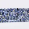 Cuentas redondas de cristal natural semiacabadas de ágata, multi-cuentas DIY sueltas para collar y pulsera, cuentas espaciadoras de 4 mm al por mayor