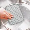 Pano de limpeza de bolhas, pano de prato de fibra de prata específico para cozinha, pano de limpeza doméstico absorvente de dupla face fácil de limpar