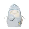 Mochila soft girl muito estilosa, mini bolsa mini ins, conjunto de mochila de duas peças para estudantes universitárias para passeios de primavera