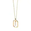 Artículo de Moda Caliente Transfronterizo: Collar con Alfabeto de 26 Letras con Colgante Incrustado de Circonita, Diseño Exquisito, Accesorio de Cadena para Clavícula Personalizado