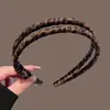 Presilha de Cabelo Faixa de Cabeça Estampa de Leopardo Retrô Francesa Feminina 2026 Nova Simples Borda Estreita Elástico de Cabelo Acessório de Cabeça Pressionador de Cabelo Faixa de Lavar o Rosto