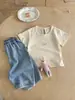 Conjunto de Pantalones Anti-Mosquitos para Bebé Nuevo 2026 Verano Dibujos Animados Camiseta de Manga Corta y Pantalones Largos Conjunto de Dos Piezas para Bebés Niñas