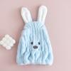 Orejas de Conejo Lindas Bordadas de Coral Fleece Absorbente para el Cabello Juguete para el Cabello Juguete Dibujos Animados Gorro de Ducha Venta al por Mayor