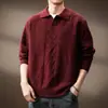 Suéter de punto de alta gama estilo "old money", maduro y cómodo con cuello de gaviota para hombre, top casual americano de otoño e invierno