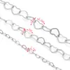 Bestseller transfronterizo: Cadena hecha a mano con forma de corazón de alambre plano multiespecificación, acero inoxidable DIY para collar, pulsera, accesorio de ropa
