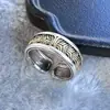 Anillo para Hombres Mayores Apertura Ajustable Estilo de Corte para Mujeres Diseño Retro de Nicho Marca de Moda Anillo de Estilo Frío Dedo Índice