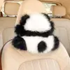 Almofada de assento de carro de desenho animado, tapete de assento de carro de pelúcia para outono e inverno, espessado e quente, almofada de assento de carro antiderrapante, acessórios de interior de carro