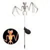 Luces decorativas LED de Halloween transfronterizas, luces de ambiente para césped, luces solares de suelo de esqueleto brillante de Halloween