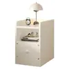 Mesa de cabeceira para casas pequenas com gavetas, armário de armazenamento, prateleira econômica para espaço pequeno de sala de estar