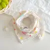 Bufanda de Estilo Coreano para Mujer de Cuatro Estaciones Estampada Estilo Princesa Bebé Niña Lulu Estilo Elfo Ororo Encaje para Niños Bebé Algodón Puro