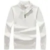 Suéter Masculino Novo para Primavera e Outono com Manga Longa, Gola Casual, Meio Zíper, Ajuste ao Corpo, Suéter Pulôver, Elegante, Aparência Slim, Estilo Chanel