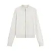 Mismo estilo que el gabinete comercial cuello alto chaqueta de yoga deportiva casual top para mujer corte ajustado otoño cremallera cárdigan