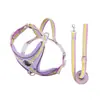 Coleira para Cachorro Ajustável Colete Refletor Peitoral Peitoral Corrente para Animal de Estimação Pequeno para Passeio Passeio com Cachorro Corda à Prova de Fuga