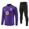 2627 uniformes de treino do Real Madrid para crianças e adultos, conjunto de uniforme de treino do Inter de Milão para outono e inverno, uniforme de treino do Lyon, uniforme de manga comprida do Real Madrid para crianças