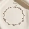Collar de Estrella Hueca de Cinco Puntas Perla Gótico Oscuro Gargantilla con Forma de Estrella Collar Corto