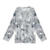 Top de Malla Tie-Dye de Cinco Colores Protector Solar Verano Holgado Seda de Hielo Delgado Transparente Manga Larga Camiseta Ropa de Cubrir para Mujer