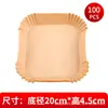 Freidora de Aire Doméstica Papel Especial Papel Absorbente de Grasa Bandeja de Papel Bandeja de Papel Grado Alimenticio Desechable Papel Base Papel Redondo para Hornear Papel de Silicona