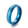 Anel masculino simples de titânio puro preto fosco Qianfeng novo anel de titânio azul fosco vendas diretas da fábrica
