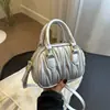 Nova Coleção de Outono 2026: Bolsa Boston Plissada para Bowling, Bolsa de Mão em PU, Bolsa Transversal, Design Único, Leve e Bolsa de Ombro Luxuosa