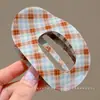 Pinza de acetato plana con garra estilo coreano para mujer, pinza para el pelo elegante y exquisita para la parte posterior voluminosa de la cabeza, peinado semi-recogido, pinza de tiburón grande