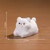 Paisaje en miniatura, caricatura creativa, figura de perrito blanco lindo, decoración DIY, adorno colgante, accesorio de escritorio o de coche, pieza decorativa pequeña