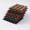 Celosía de plástico y madera estilo Gran Muralla para exteriores, muro perimetral de jardín, patio, balcón y terraza, mampara de plástico y madera resistente al viento