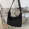 Bolsa de Algodón Acolchada Simple de Gran Capacidad Transfronteriza, Bolso Cruzado, Bolso para Clase de Estudiante Universitario, Nuevo Estilo Otoño e Invierno 2026 Bolso de Hombro