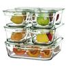 Linuo Fabricante de Origem Recipientes de Armazenamento de Alimentos de Vidro Borossilicato Alto, Podem Ser Congelados e Levados ao Micro-ondas, Armazenamento de Cozinha, Vidro de Cor Sólida