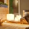 Luces Solares para Exteriores Luces de Jardín Luces LED Cubo Luces Impermeables de Pie Cubo LED Balcón de Villa