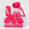 Conjunto de 16 Peças de Faixas de Cabelo com Fita Mágica, Toalhas de Limpeza, Esponjas de Beleza e Pincéis de Maquiagem; Conjunto de Beleza de 16 Peças para Lavar o Rosto e Fixar a Maquiagem
