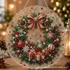 Decoración Colgante de Corona de Santa de Nuevo Producto Transfronterizo Adorno Acrílico DIY de Santa Claus Navideño