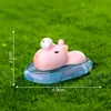 Juguete de peluche de capibara rosa, creativo y adorable, decoración DIY, adorno colgante, accesorio para paisaje en miniatura, pieza decorativa pequeña
